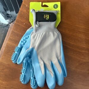 Pet Grooming Gloves - Blue and Gray